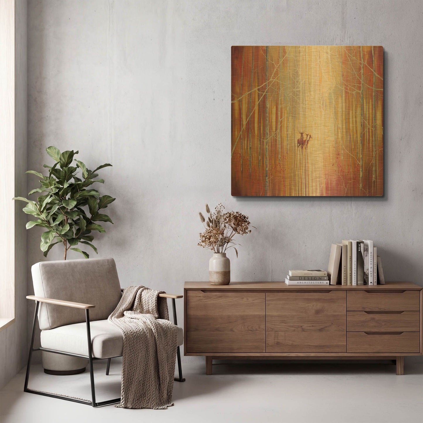 'Manifestation' By Gill Bustamante Gold Metal Wall Art