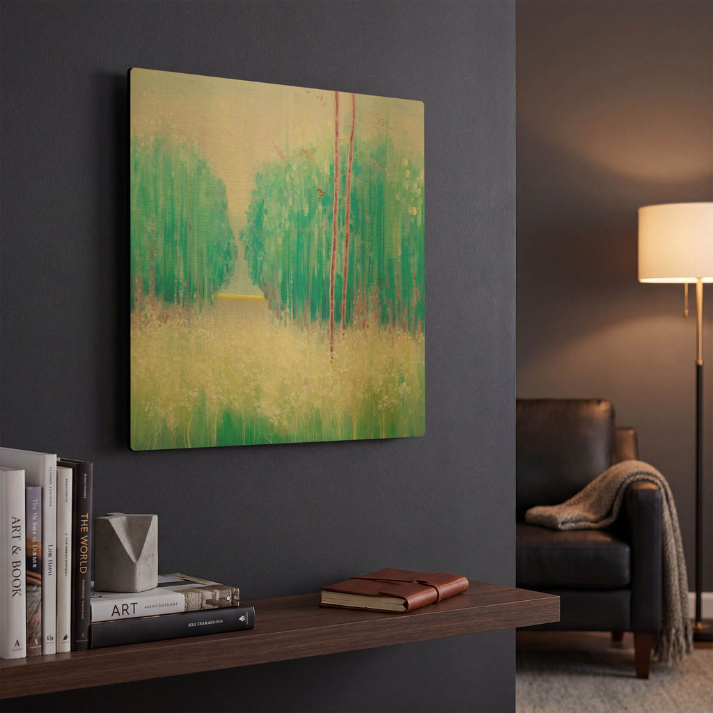 'May Meadow' By Gill Bustamante Gold Metal Wall Art