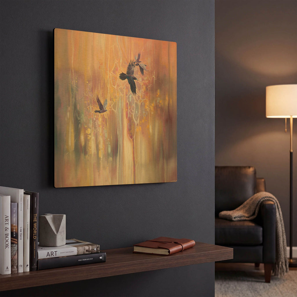 'Messengers of the Gods' By Gill Bustamante Gold Metal Wall Art