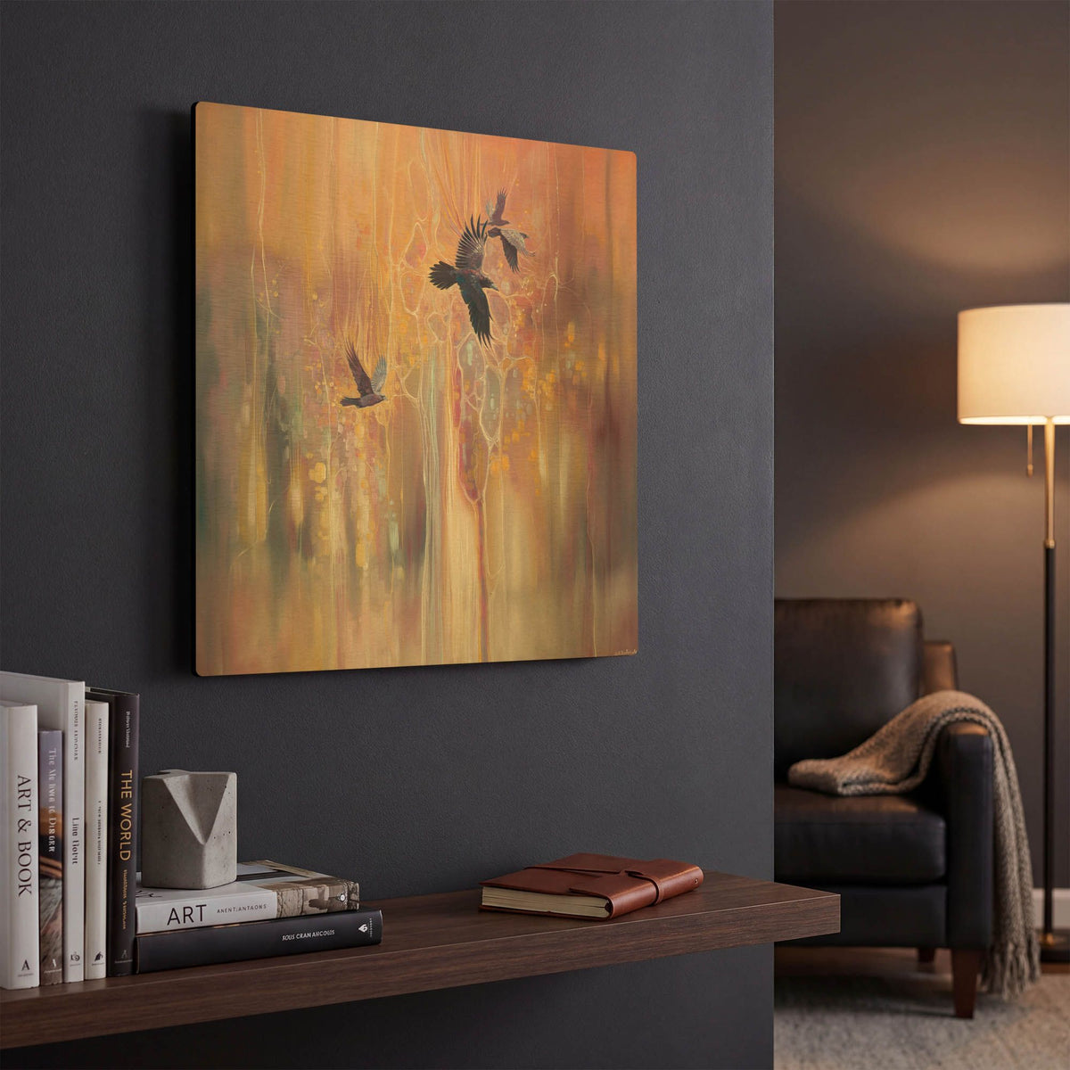 'Messengers of the Gods' By Gill Bustamante Gold Metal Wall Art