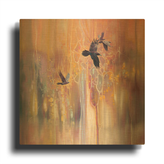 'Messengers of the Gods' By Gill Bustamante Gold Metal Wall Art