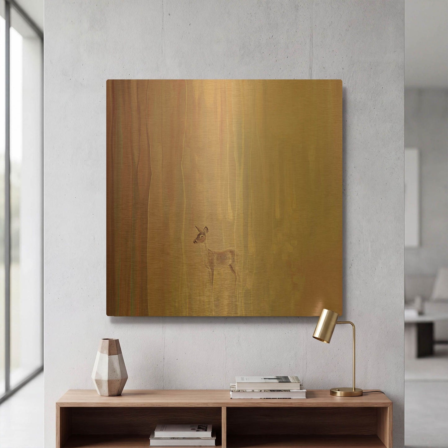 'Beautiful' By Gill Bustamante Gold Metal Wall Art