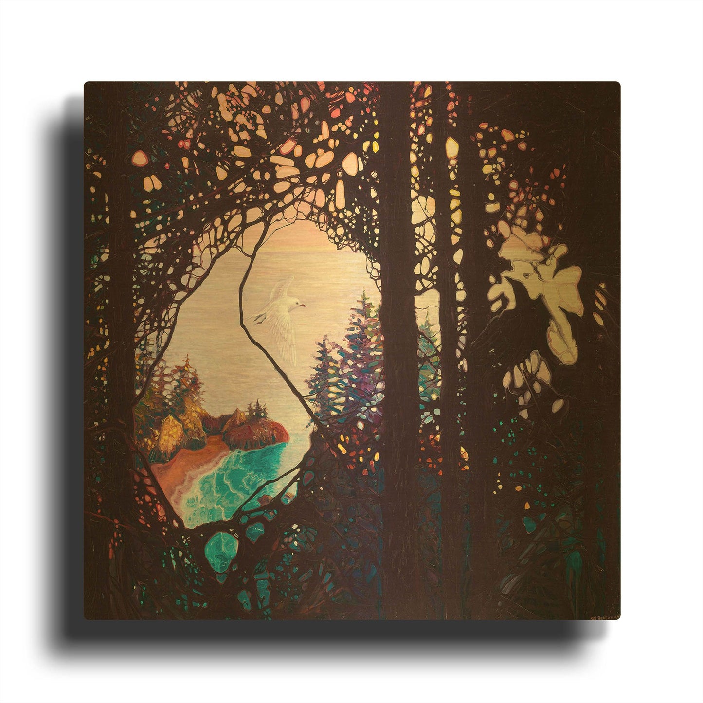 'Breaking Through' By Gill Bustamante Gold Metal Wall Art