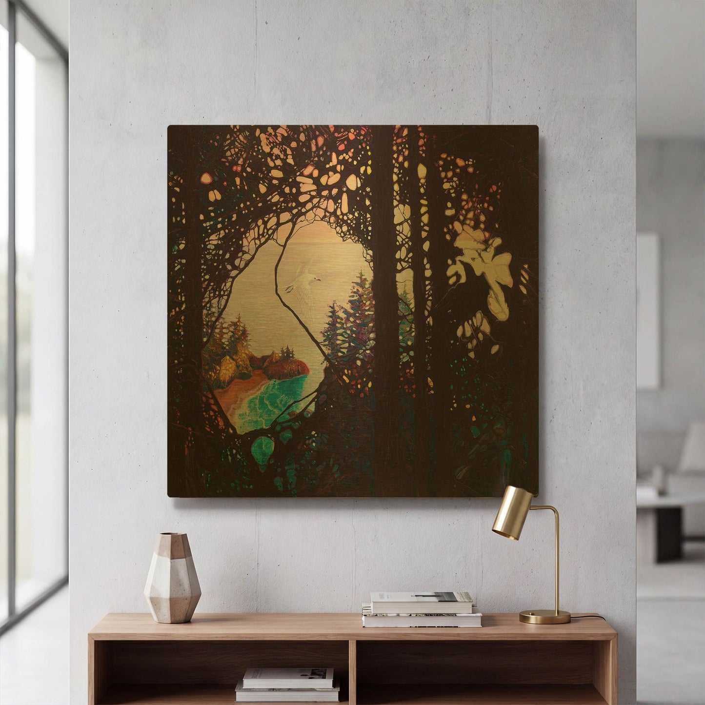 'Breaking Through' By Gill Bustamante Gold Metal Wall Art