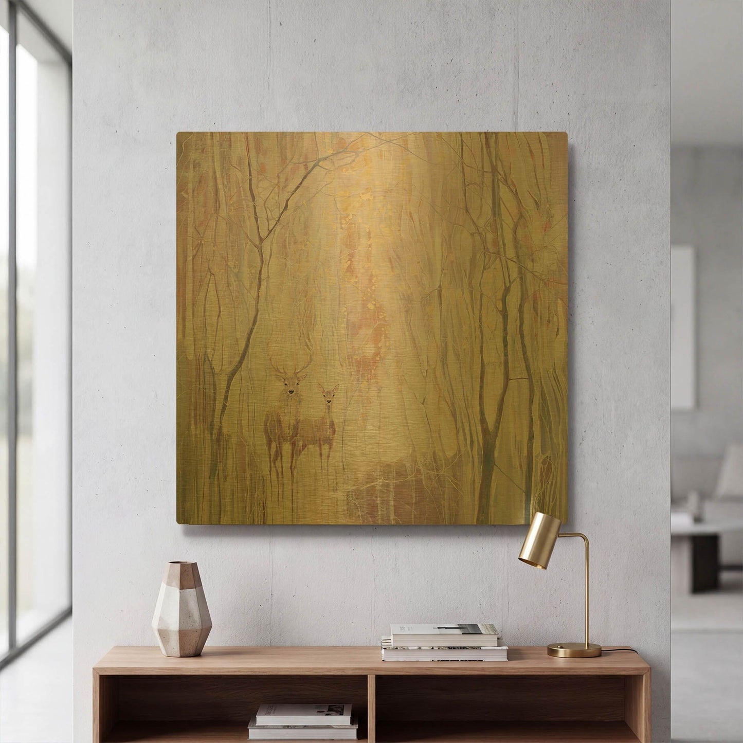 'Ethereal' By Gill Bustamante Gold Metal Wall Art