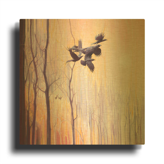 'Forest Dynasties' By Gill Bustamante Gold Metal Wall Art