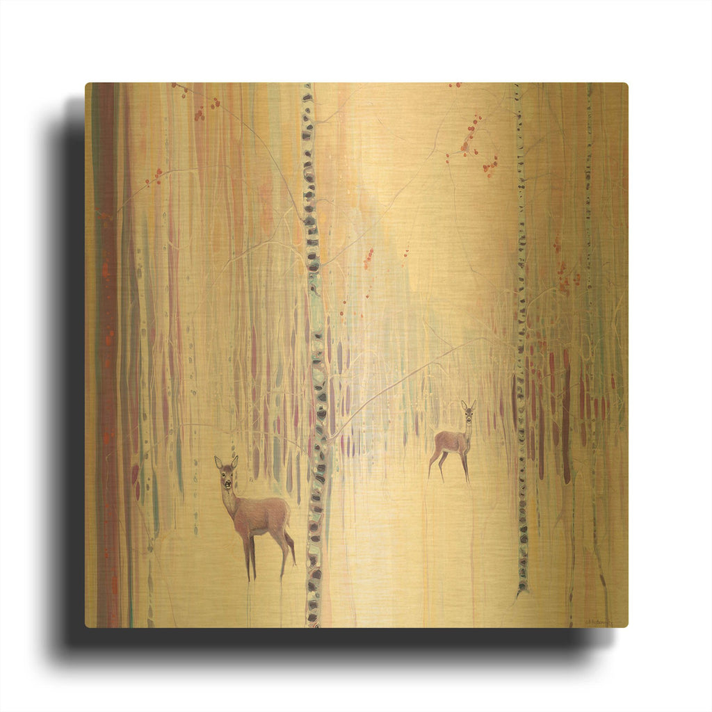 'Spirits Of Winter' By Gill Bustamante Gold Metal Wall Art