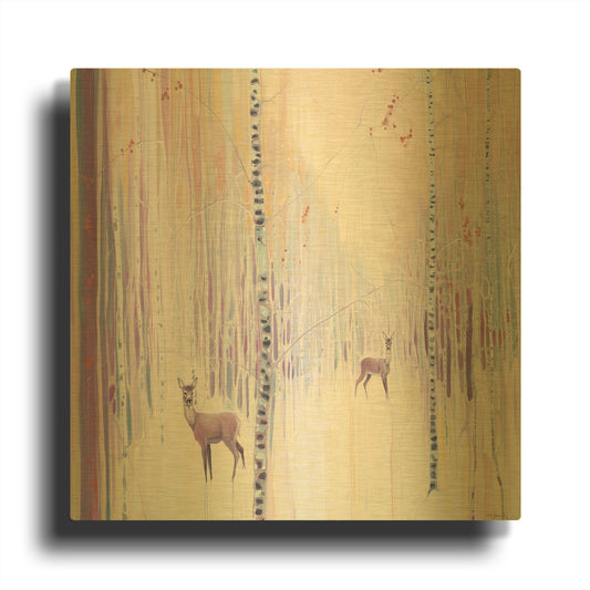 'Spirits Of Winter' By Gill Bustamante Gold Metal Wall Art