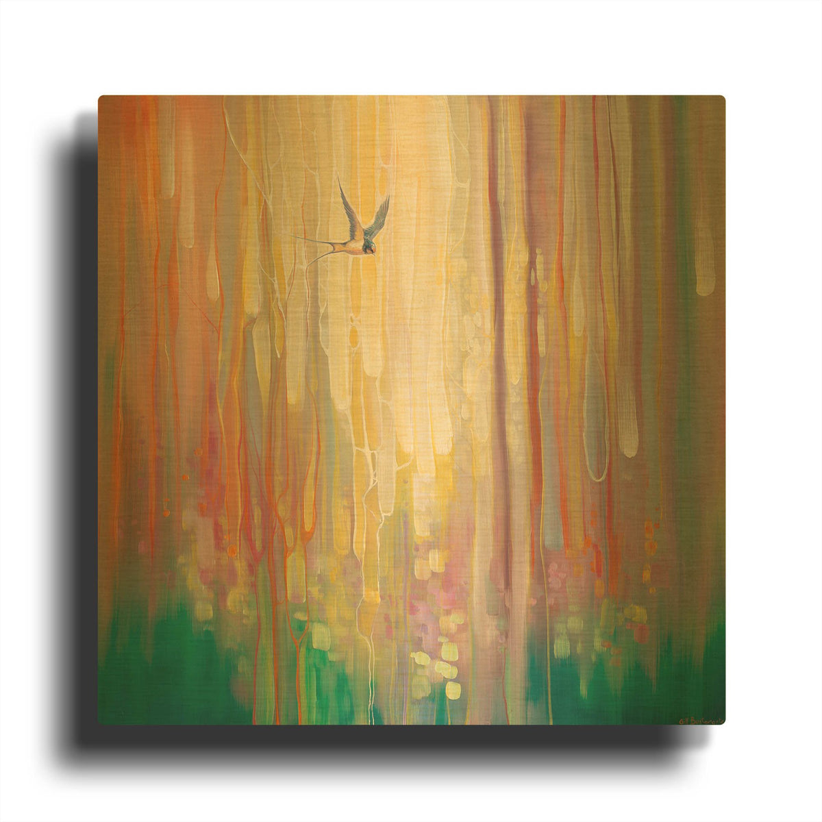 'Summer Ends' By Gill Bustamante Gold Metal Wall Art