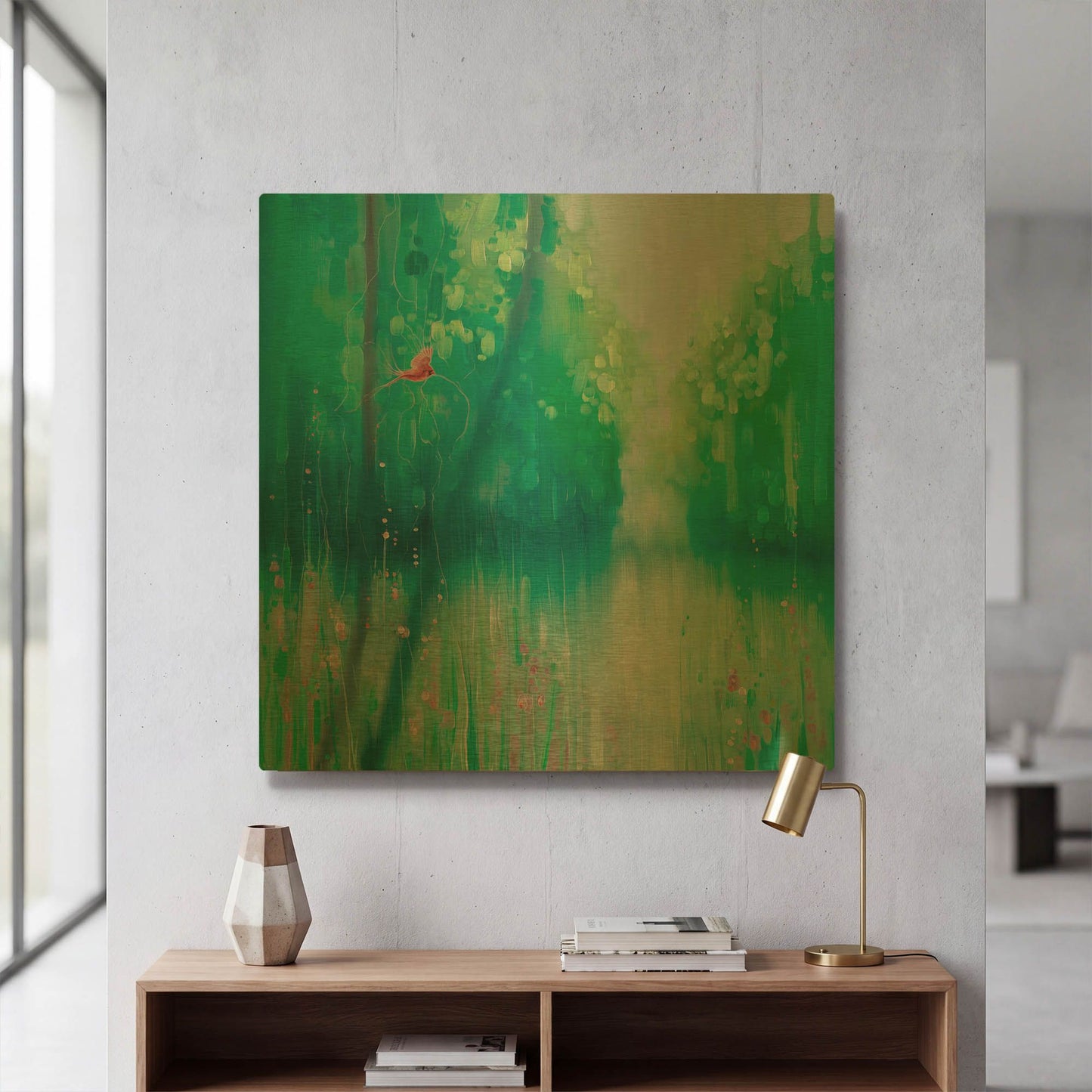 'Summer Time Warp' By Gill Bustamante Gold Metal Wall Art