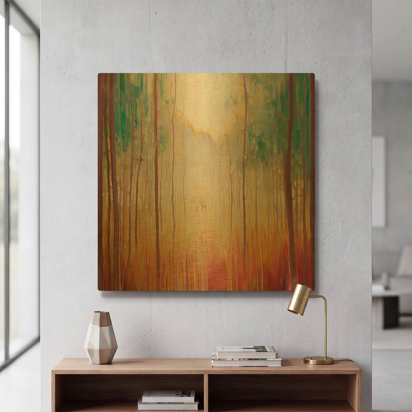 'Elusive 2' By Gill Bustamante Gold Metal Wall Art