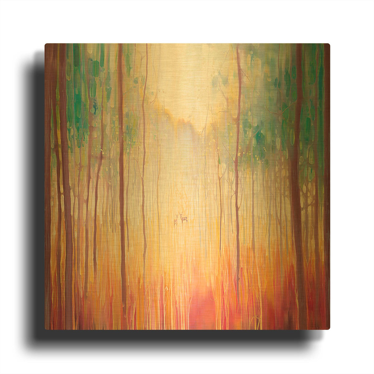 'Elusive 2' By Gill Bustamante Gold Metal Wall Art