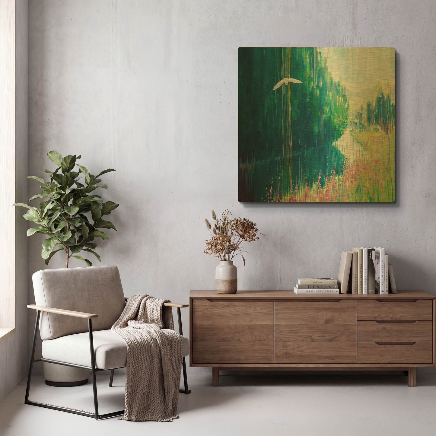 'Enchanted' By Gill Bustamante Gold Metal Wall Art