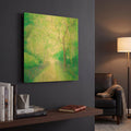 'Green Forest Calling' By Gill Bustamante Gold Metal Wall Art