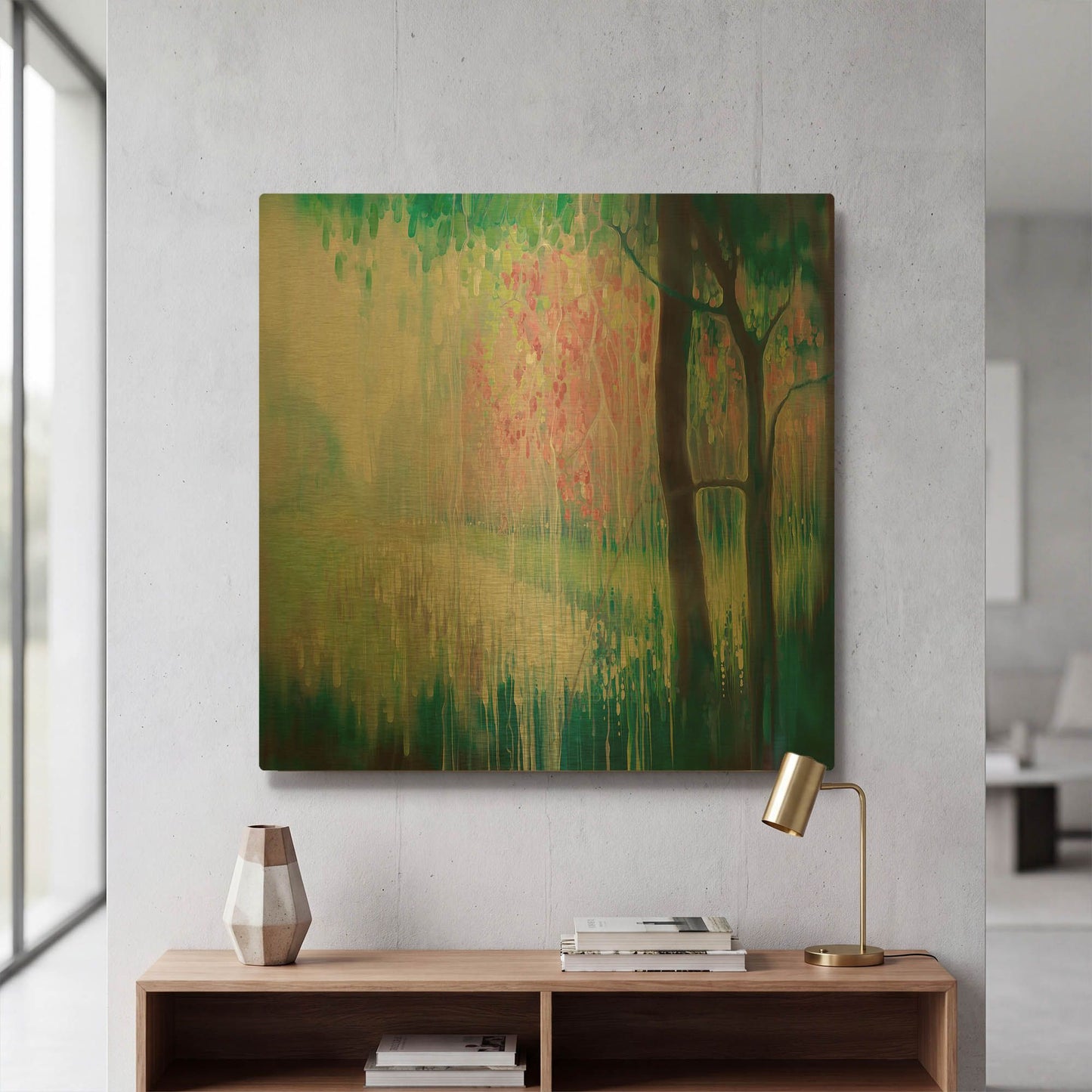 'Song Of April' By Gill Bustamante Gold Metal Wall Art