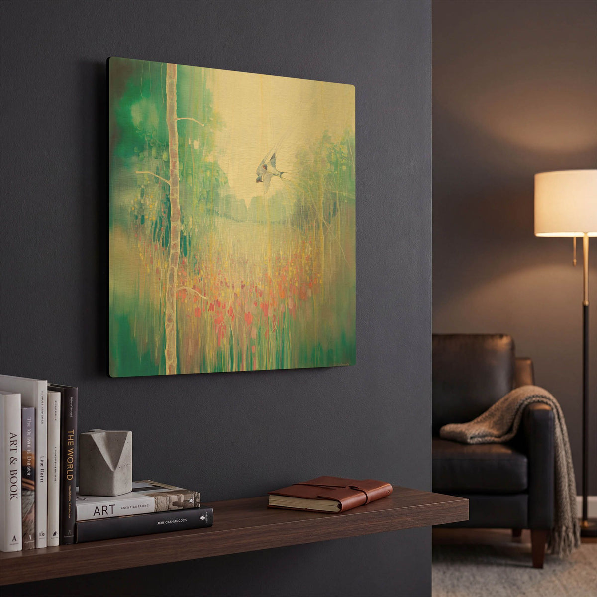 'Weaving Summer' By Gill Bustamante Gold Metal Wall Art