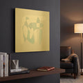 'Light Line N Fill 1' By Line and Brush Gold Metal Wall Art