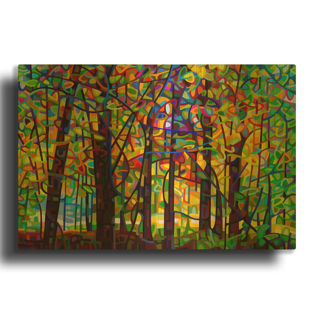 'Standing Room Only' By Mandy Budan Gold Metal Wall Art
