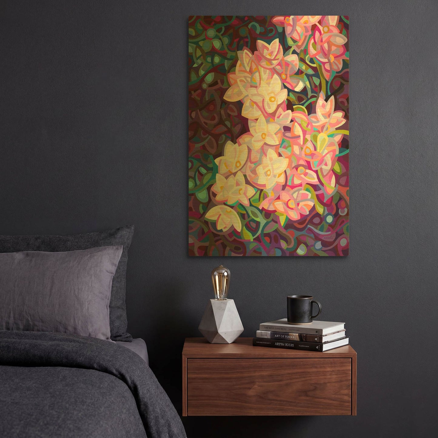 'Cascade' By Mandy Budan Gold Metal Wall Art