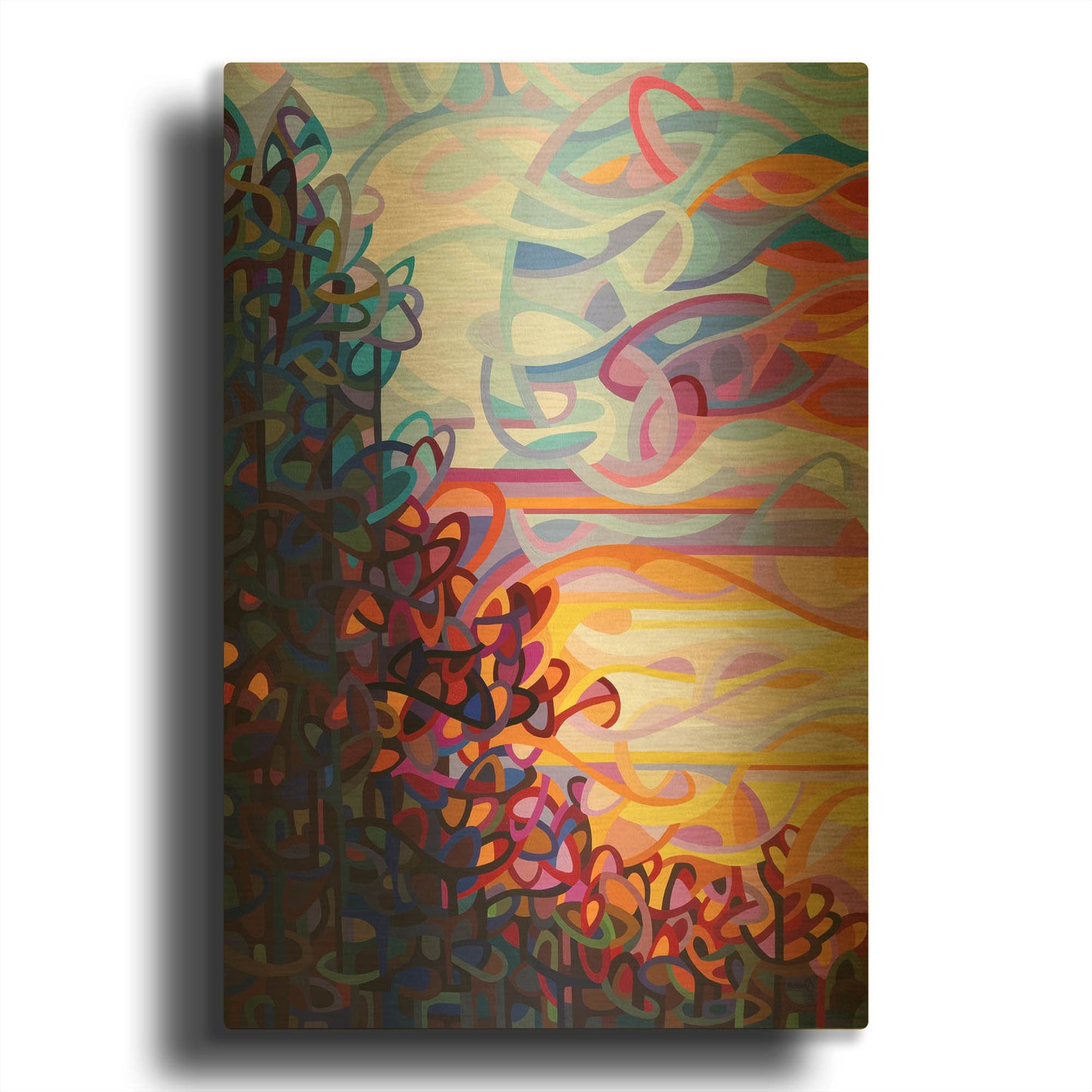 'Crescendo' By Mandy Budan Gold Metal Wall Art