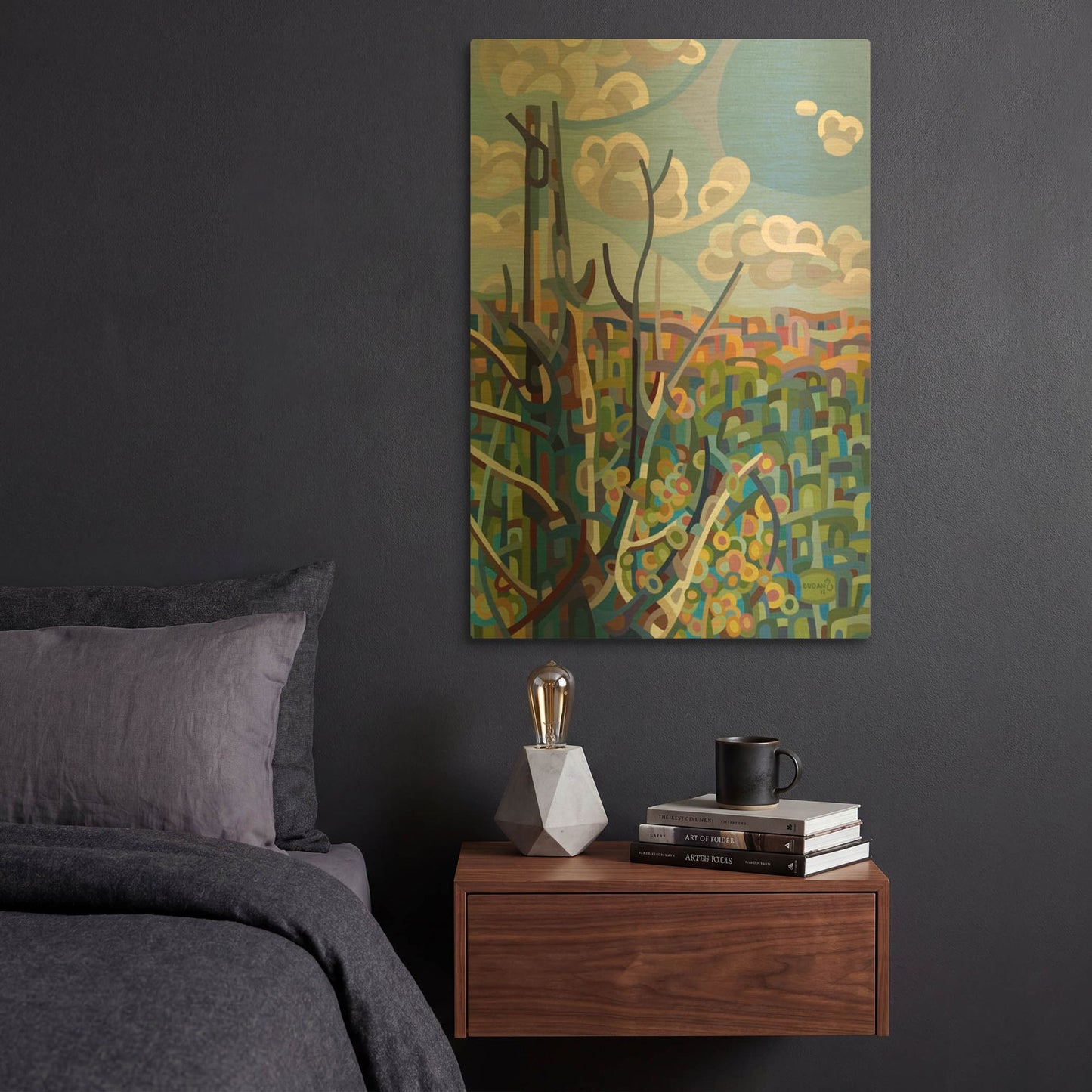 'Hockley Valley' By Mandy Budan Gold Metal Wall Art