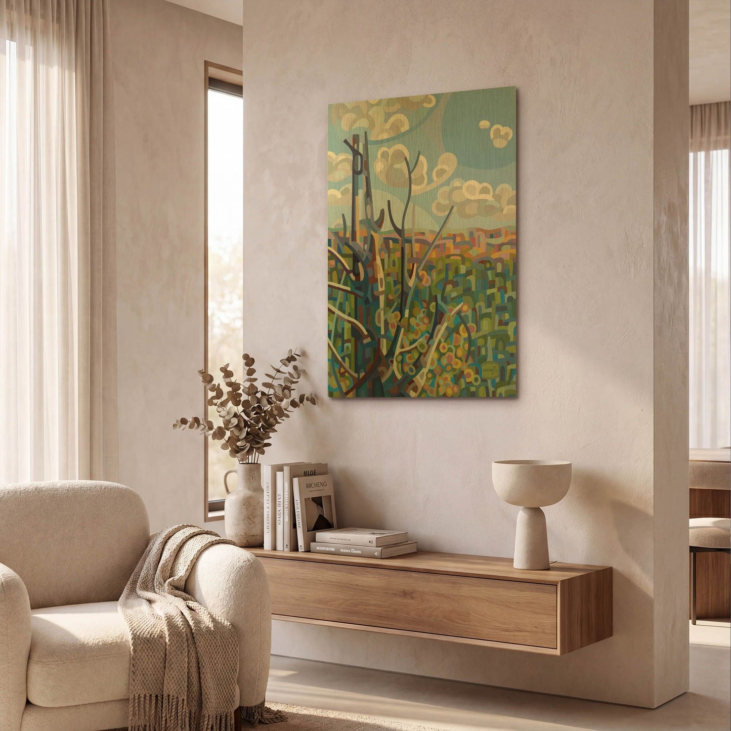 'Hockley Valley' By Mandy Budan Gold Metal Wall Art