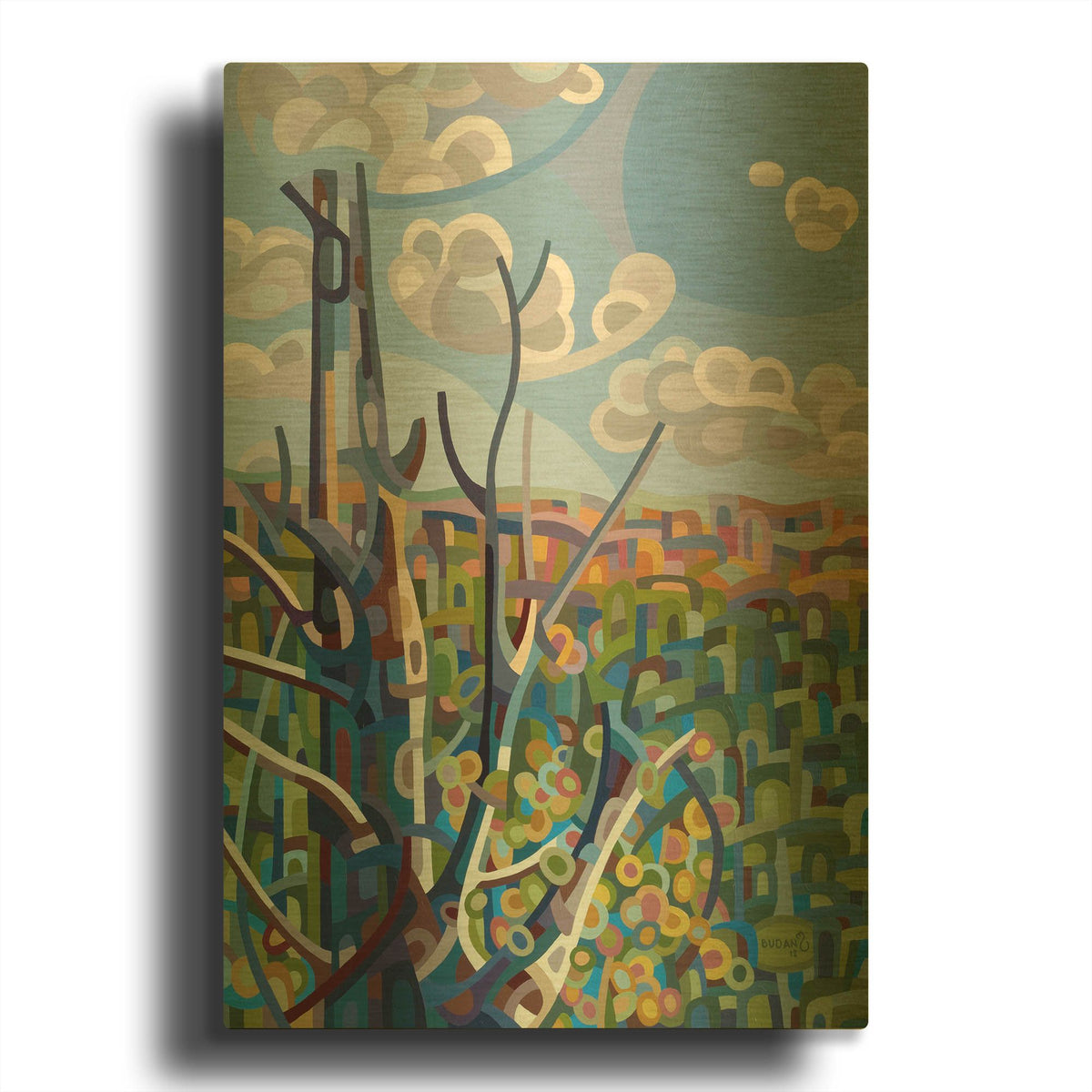 'Hockley Valley' By Mandy Budan Gold Metal Wall Art