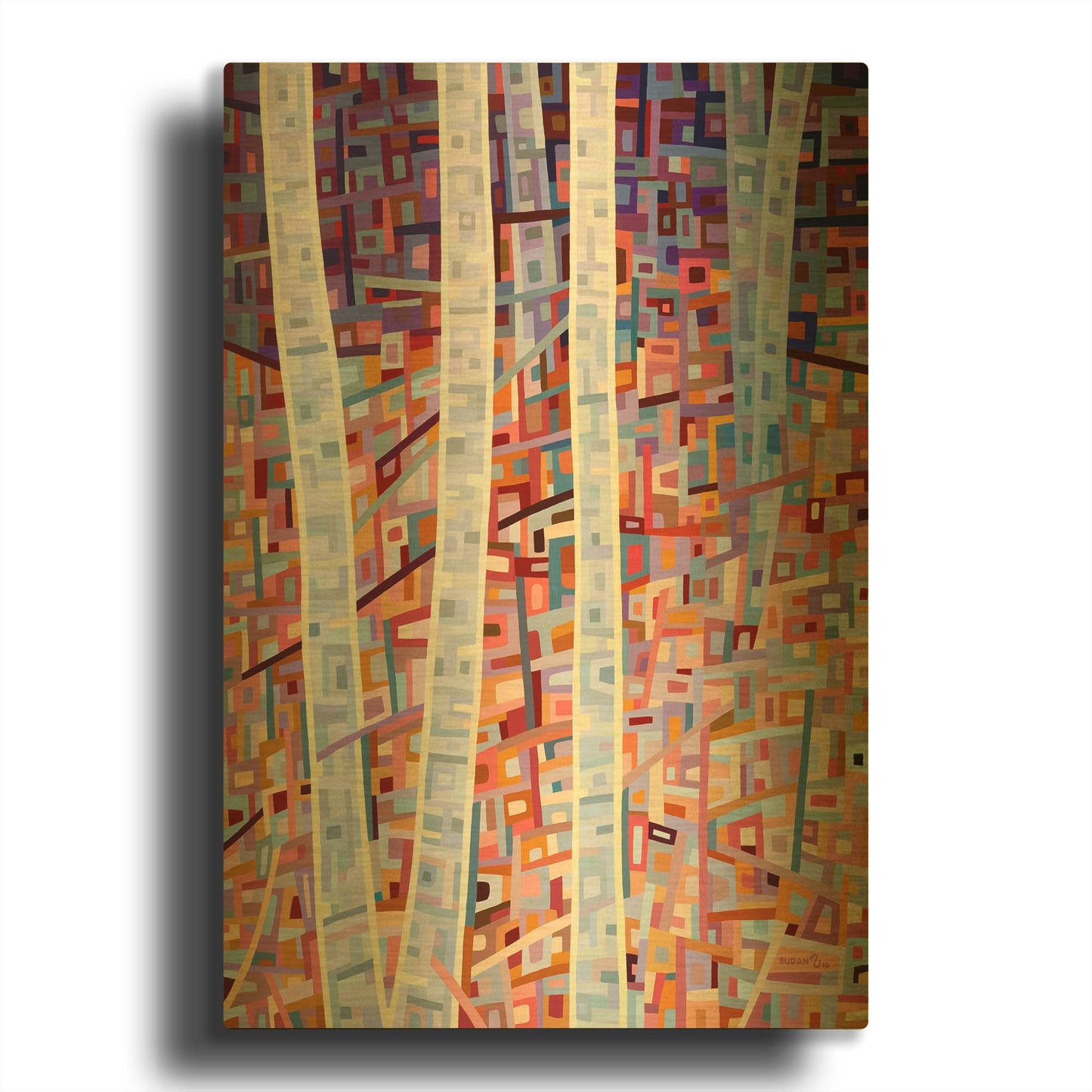'Incandescence' By Mandy Budan Gold Metal Wall Art