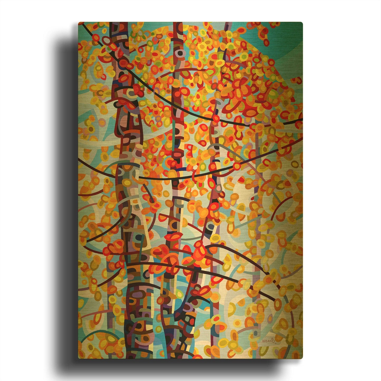 'Panoply' By Mandy Budan Gold Metal Wall Art