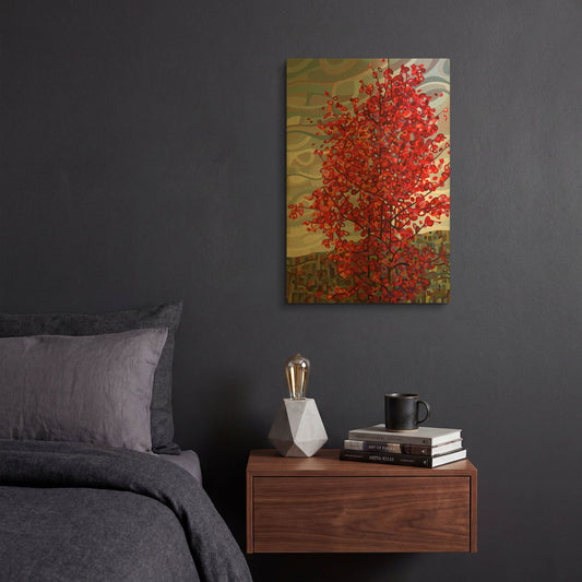 'Passing Storm' By Mandy Budan Gold Metal Wall Art