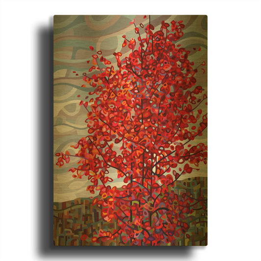 'Passing Storm' By Mandy Budan Gold Metal Wall Art