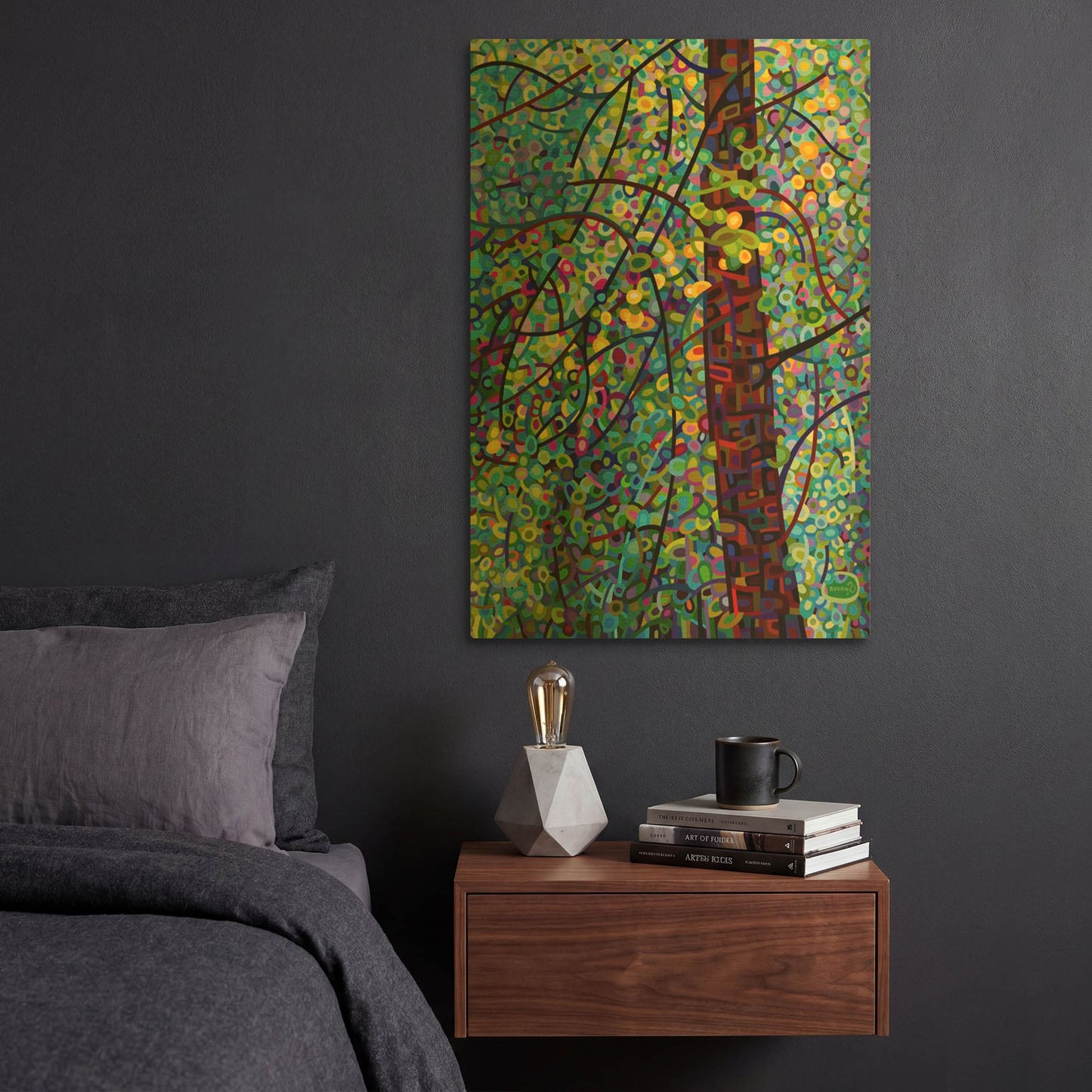 'Pine Sprites' By Mandy Budan Gold Metal Wall Art