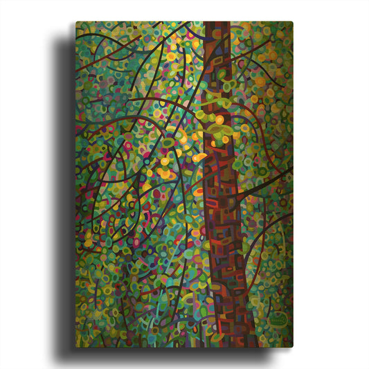 'Pine Sprites' By Mandy Budan Gold Metal Wall Art