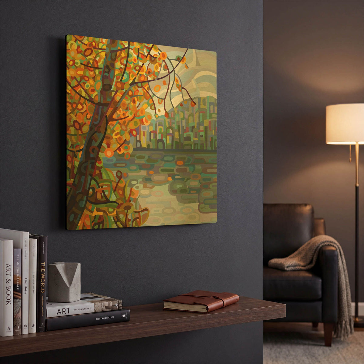 'Reflections' By Mandy Budan Gold Metal Wall Art