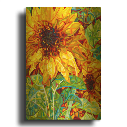 'Summer In The Garden' By Mandy Budan Gold Metal Wall Art
