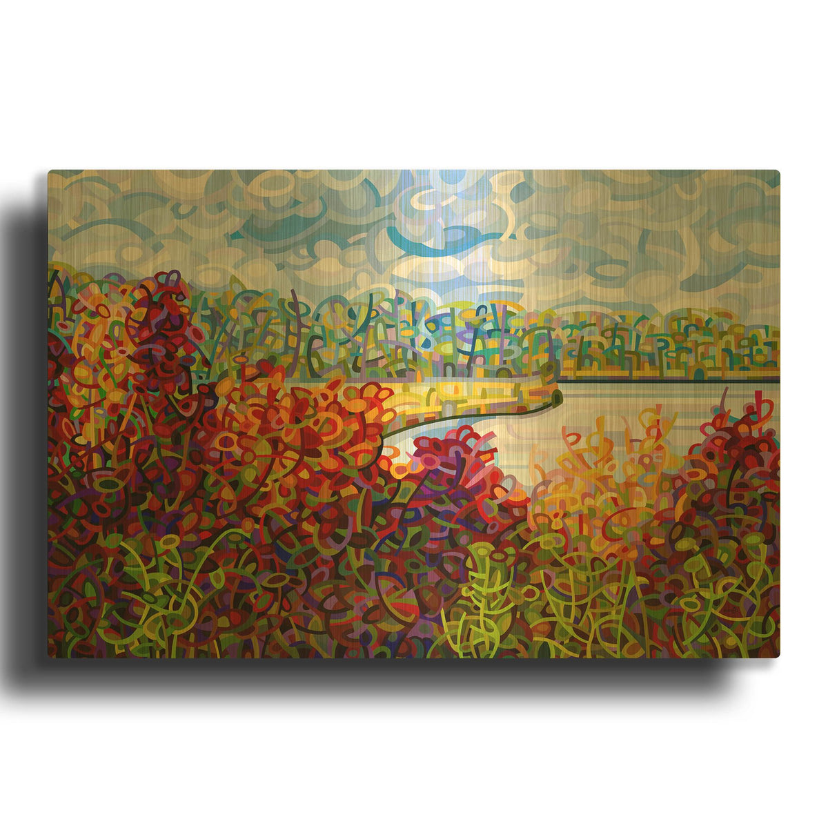 'Summers End' By Mandy Budan Gold Metal Wall Art