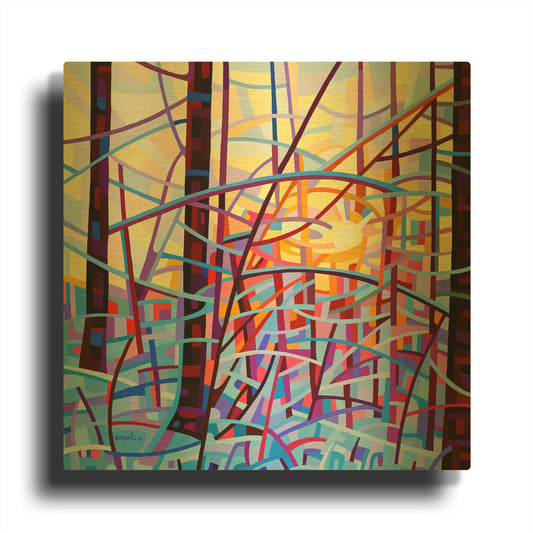 'Sunrise' By Mandy Budan Gold Metal Wall Art