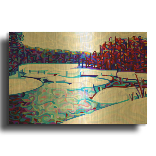 'Thaw' By Mandy Budan Gold Metal Wall Art