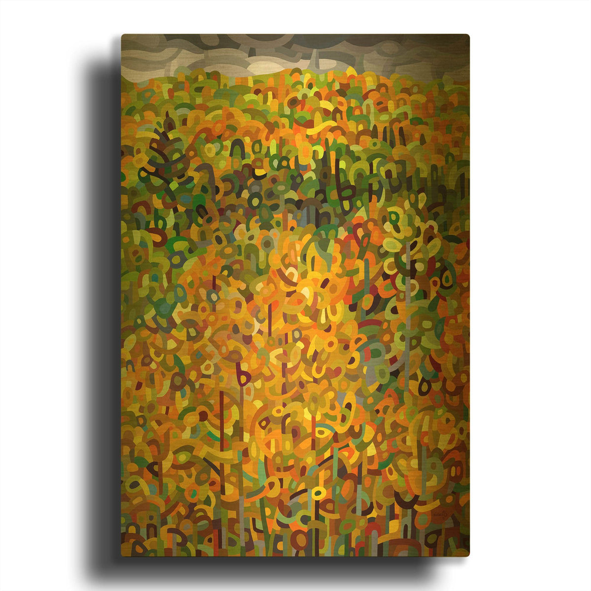 'Towards Autumn' By Mandy Budan Gold Metal Wall Art