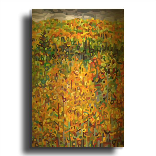 'Towards Autumn' By Mandy Budan Gold Metal Wall Art