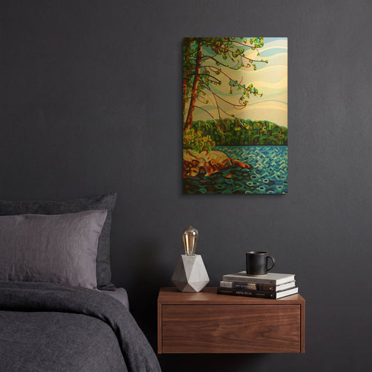 'View From Mazengah' By Mandy Budan Gold Metal Wall Art