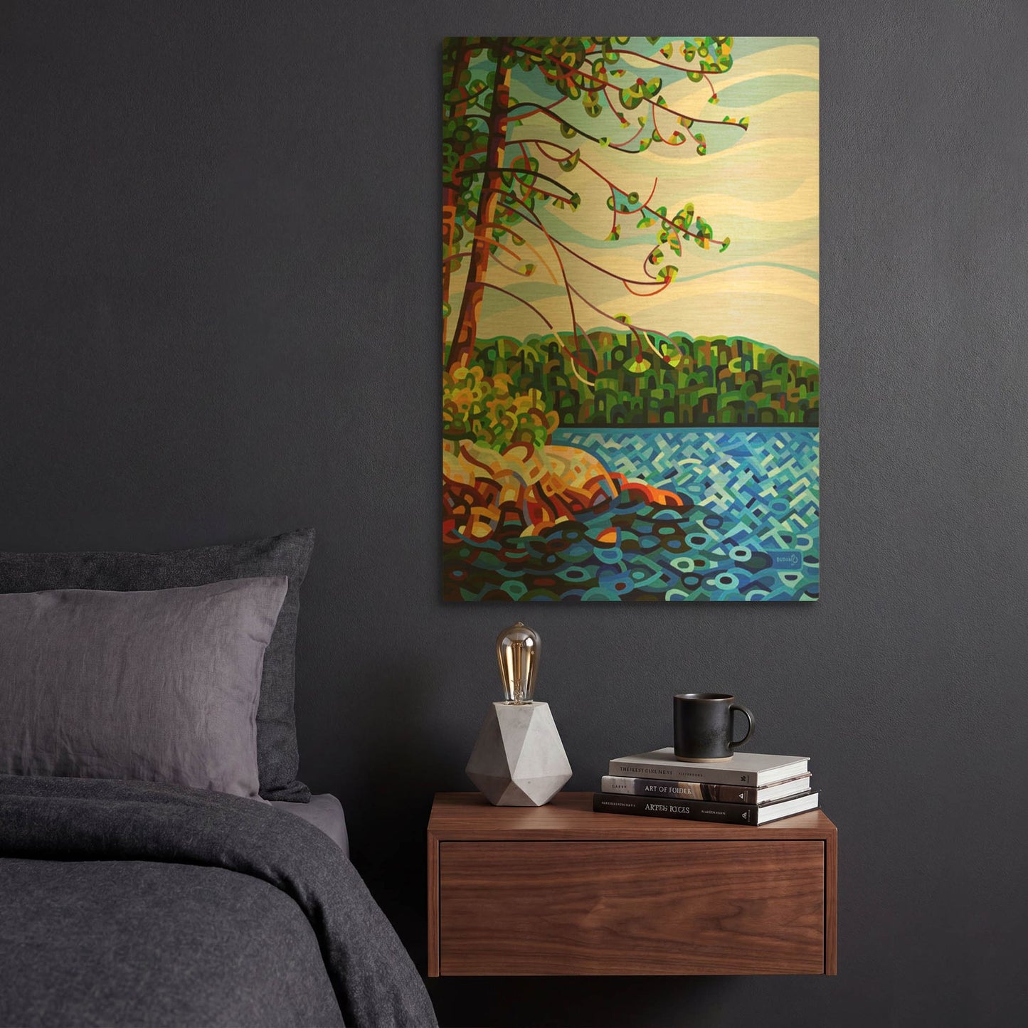 'View From Mazengah' By Mandy Budan Gold Metal Wall Art