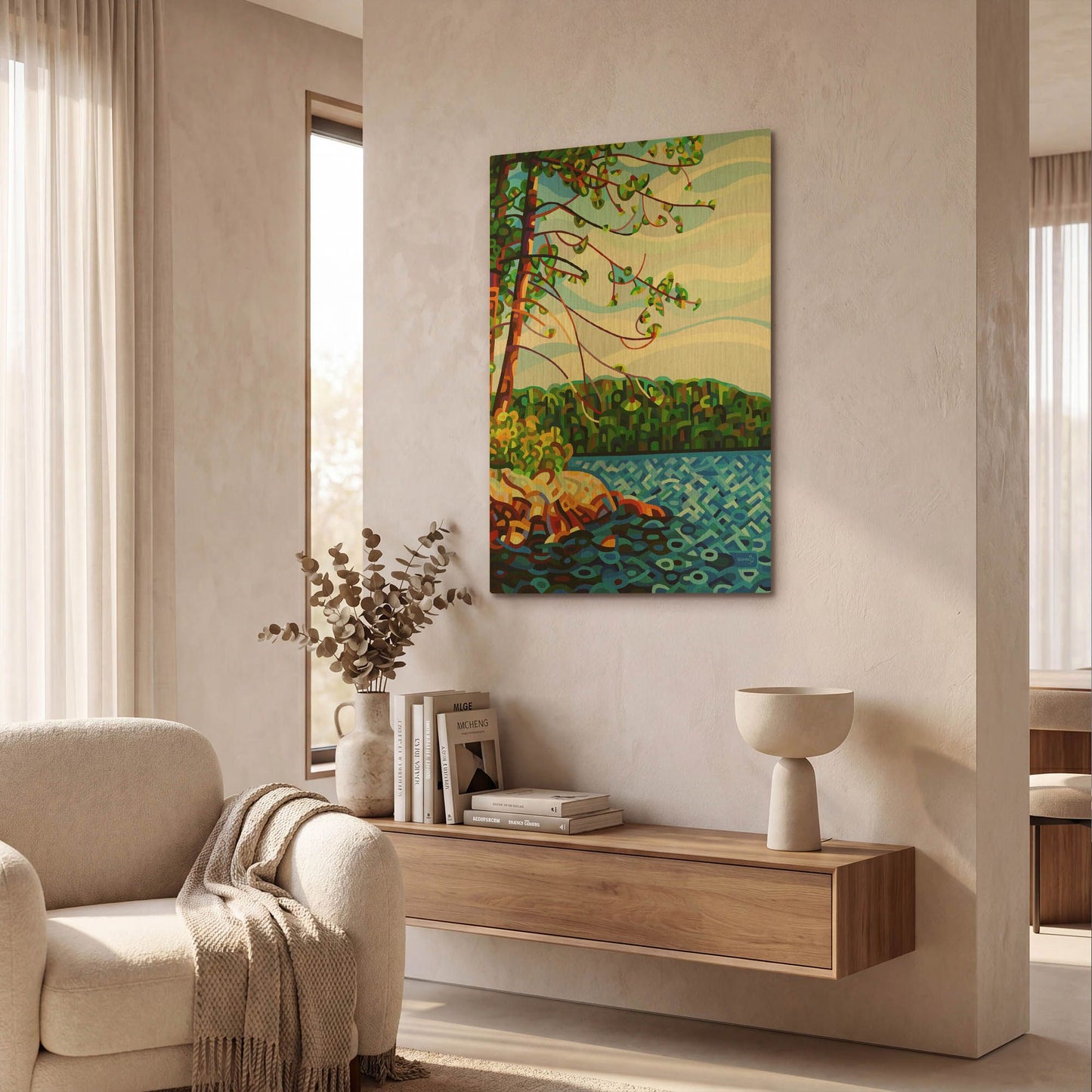 'View From Mazengah' By Mandy Budan Gold Metal Wall Art