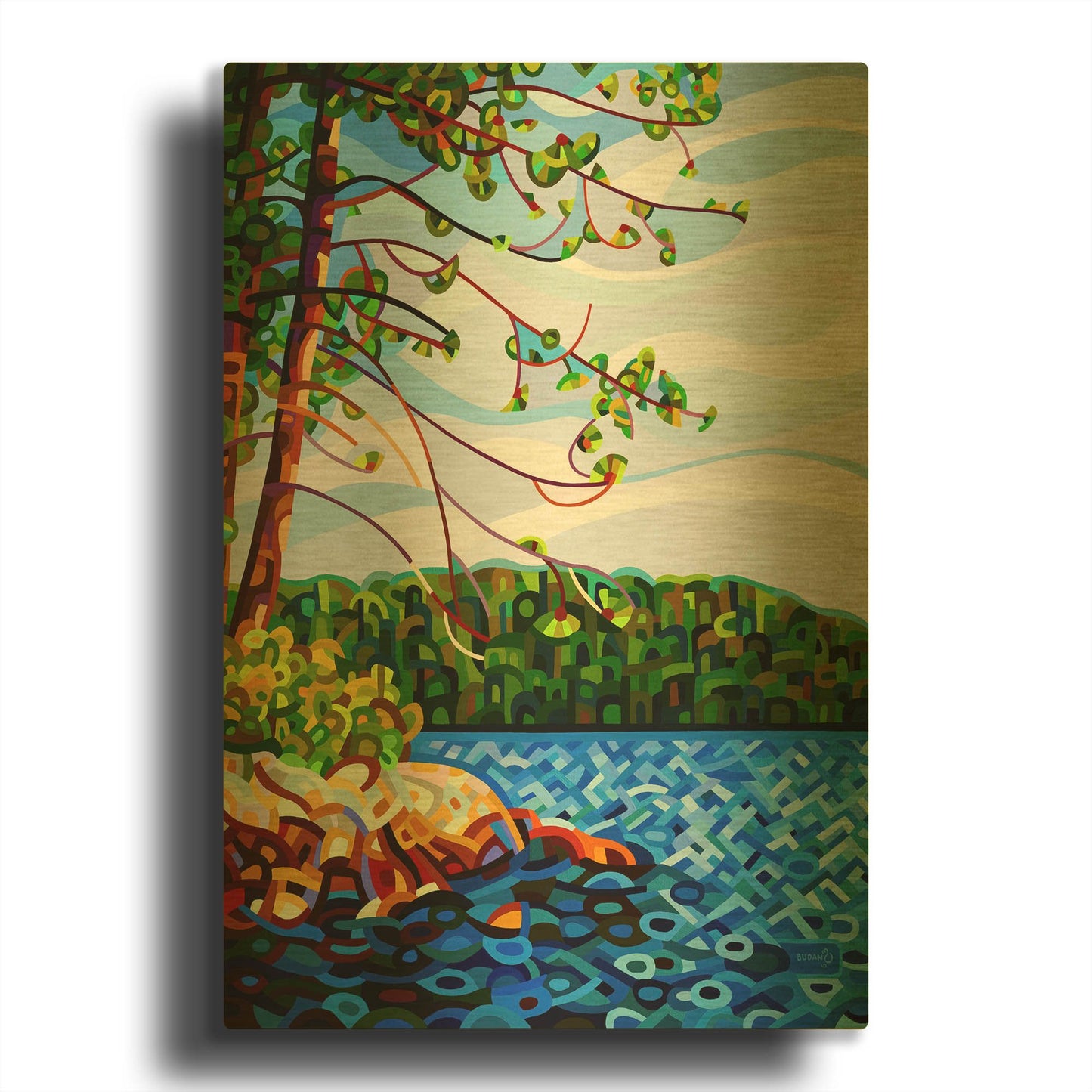 'View From Mazengah' By Mandy Budan Gold Metal Wall Art