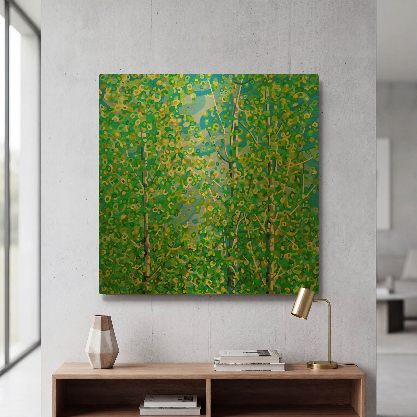 'Among Friends' By Mandy Budan Gold Metal Wall Art