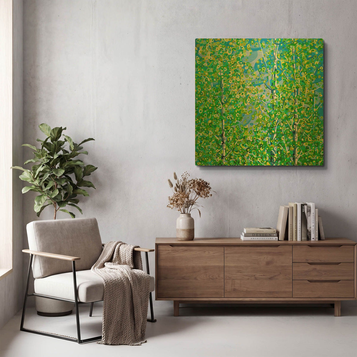 'Among Friends' By Mandy Budan Gold Metal Wall Art