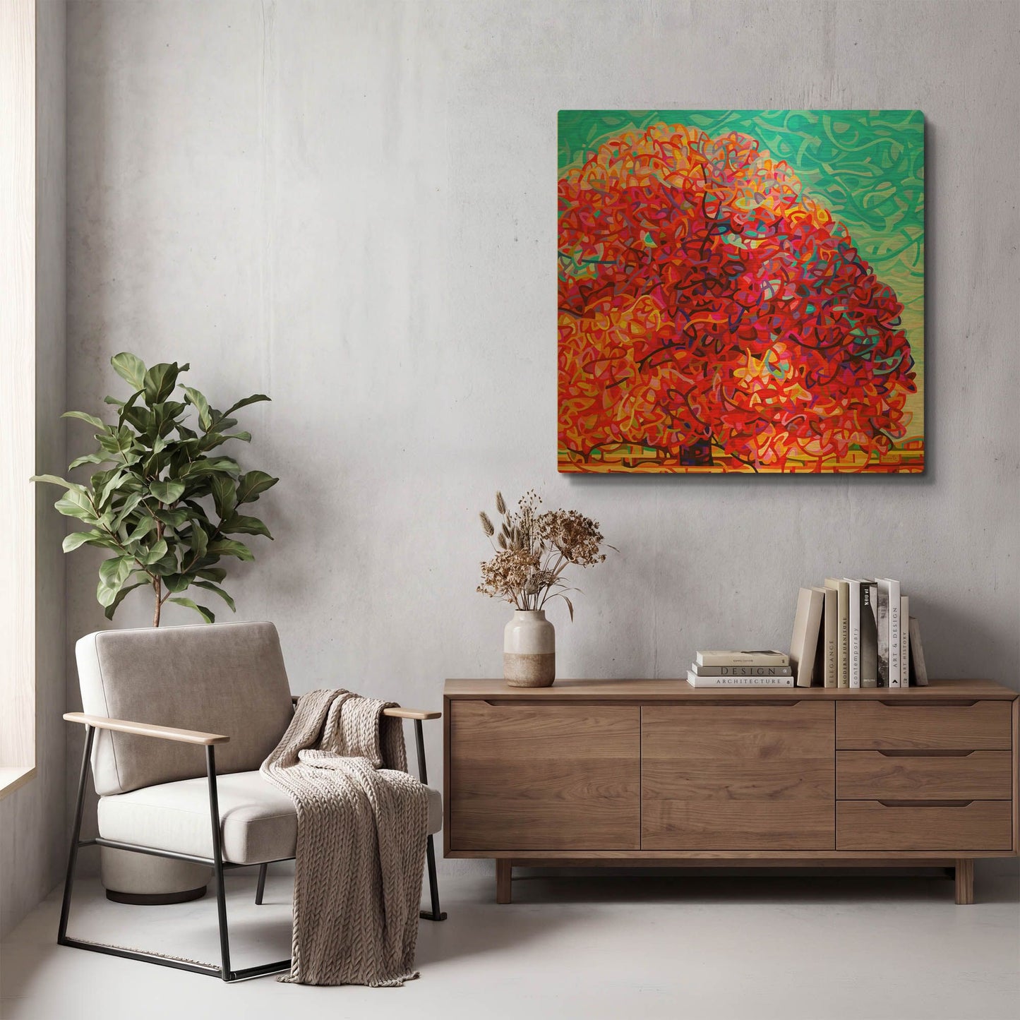 'Buddha Tree' By Mandy Budan Gold Metal Wall Art