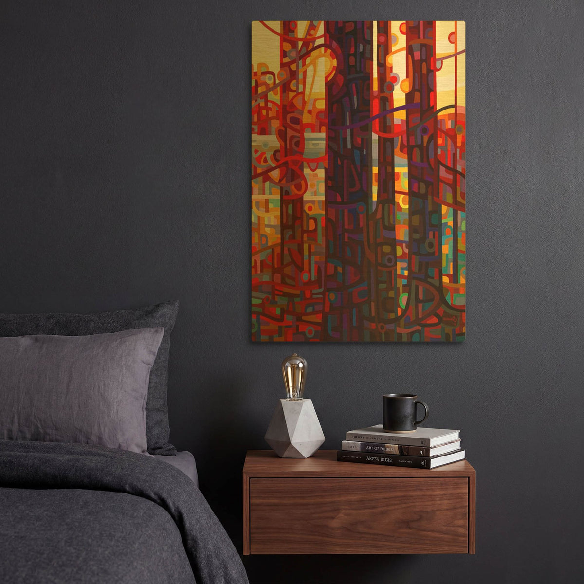 'Carnelian Morning' By Mandy Budan Gold Metal Wall Art