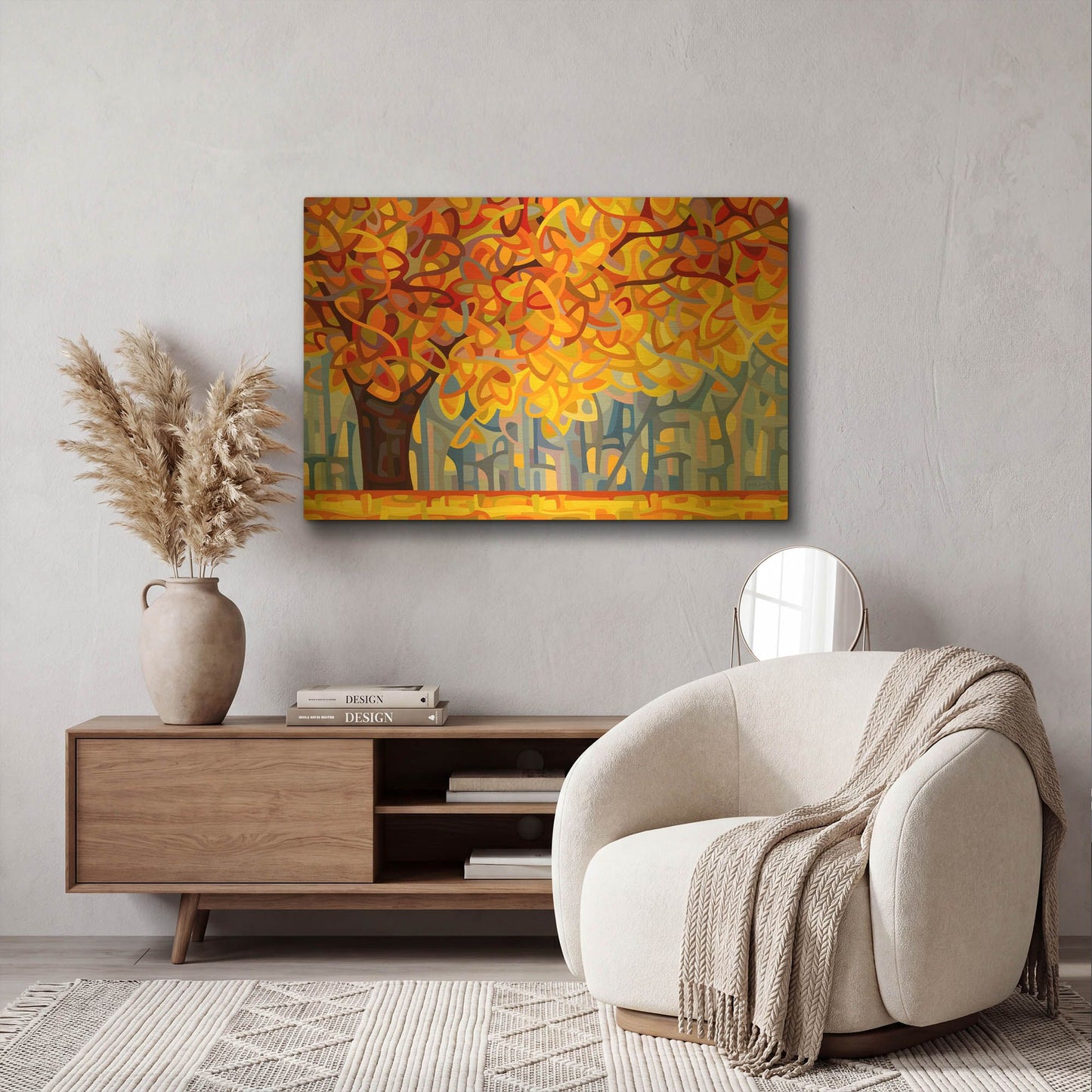 'October Gold' By Mandy Budan Gold Metal Wall Art