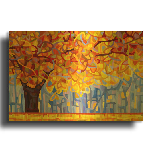 'October Gold' By Mandy Budan Gold Metal Wall Art